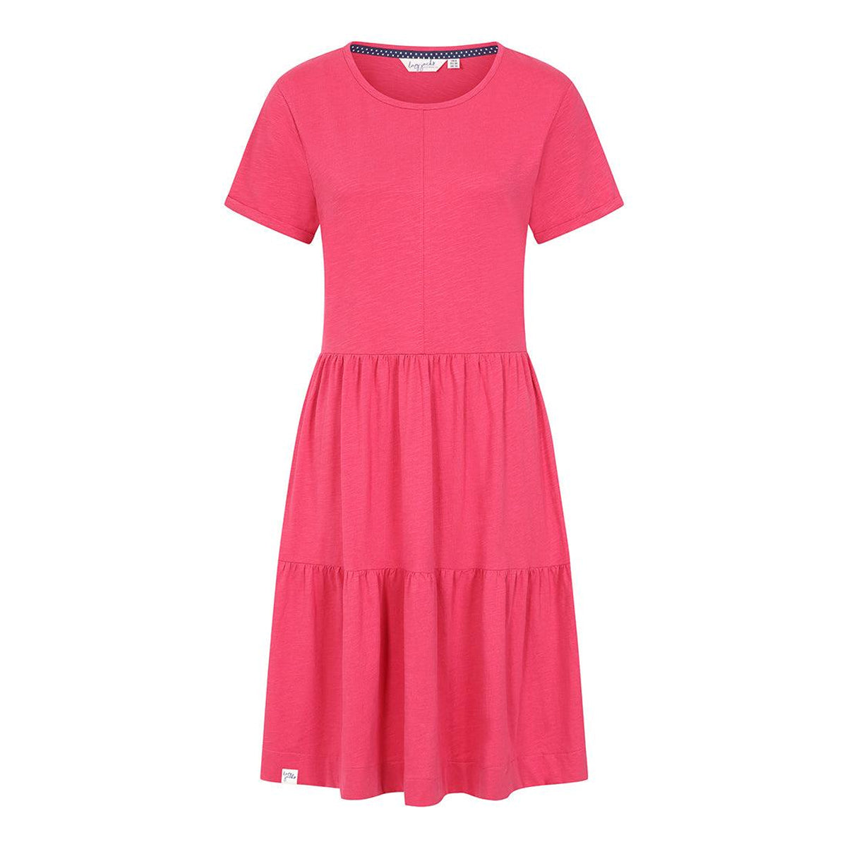 Cherry - Front - Lazy Jacks Womens-Ladies Tiered Dress
