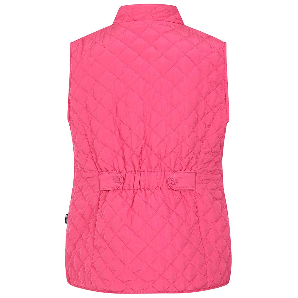 Cherry - Back - Lazy Jacks Womens-Ladies Quilted Gilet