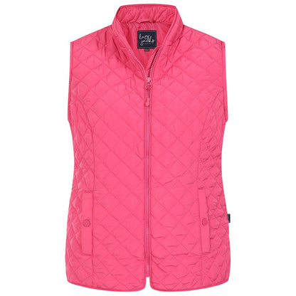 Cherry - Front - Lazy Jacks Womens-Ladies Quilted Gilet