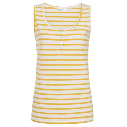 Maize - Front - Lazy Jacks Womens-Ladies Stripe Cotton Camisole