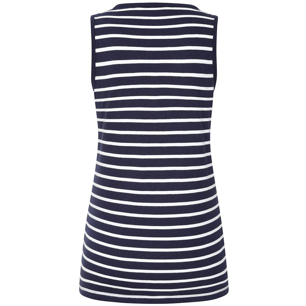 Marine - Back - Lazy Jacks Womens-Ladies Stripe Cotton Camisole
