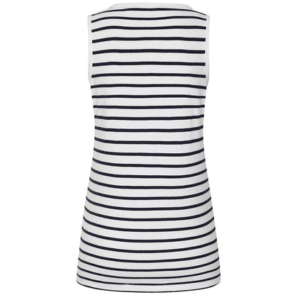 White - Back - Lazy Jacks Womens-Ladies Stripe Cotton Camisole