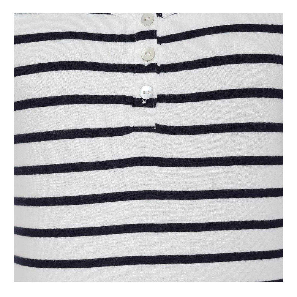 White - Side - Lazy Jacks Womens-Ladies Stripe Cotton Camisole