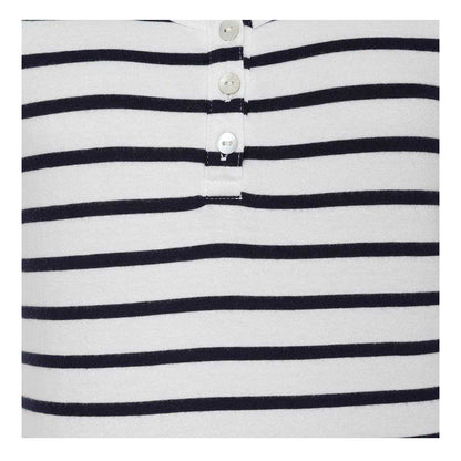 White - Side - Lazy Jacks Womens-Ladies Stripe Cotton Camisole