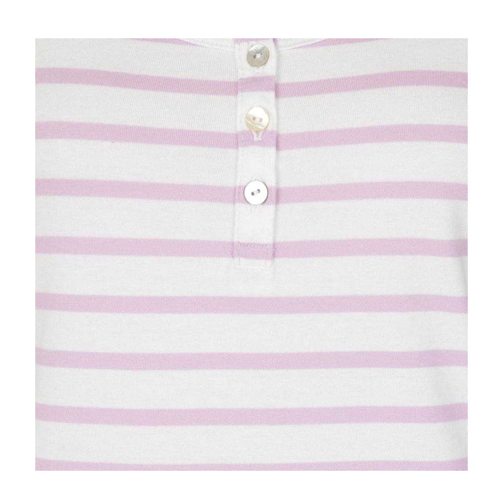 Chalk Pink - Side - Lazy Jacks Womens-Ladies Stripe Cotton Camisole