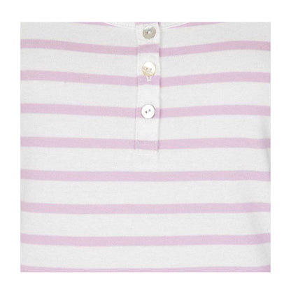 Chalk Pink - Side - Lazy Jacks Womens-Ladies Stripe Cotton Camisole