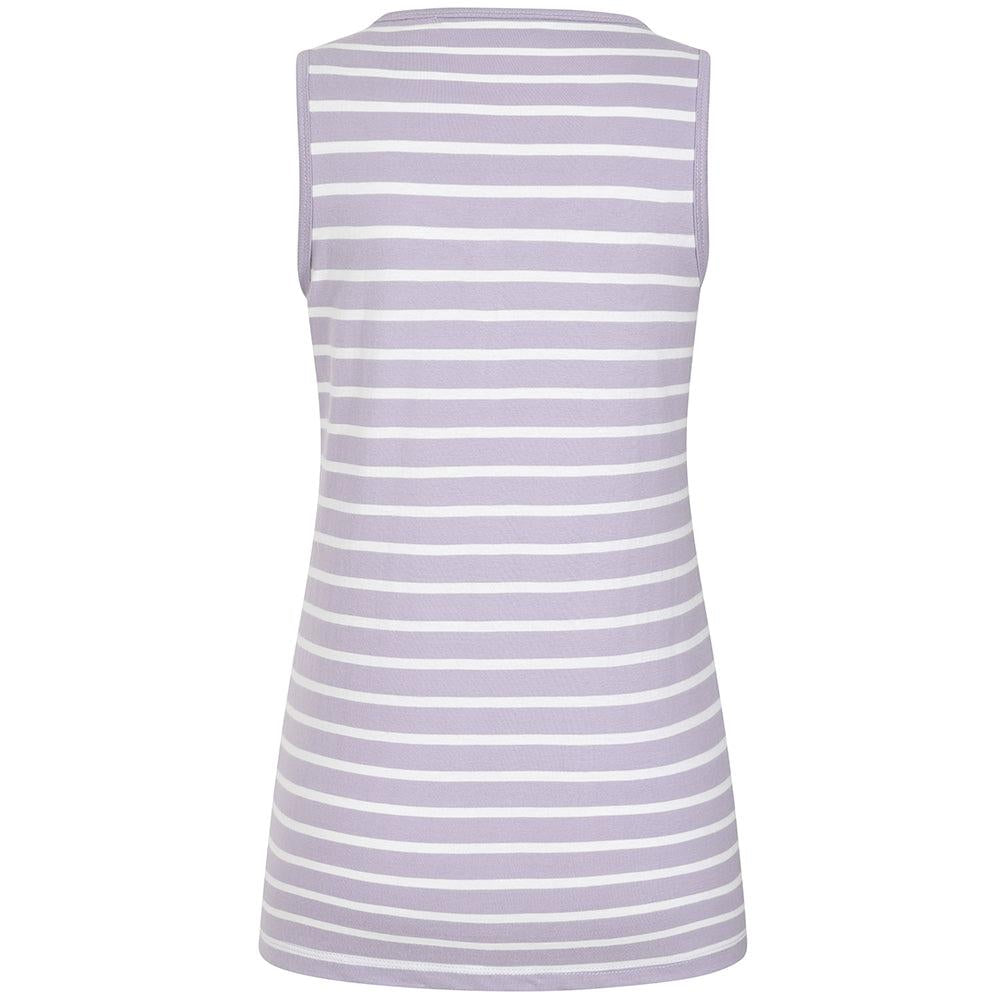 Lilac - Back - Lazy Jacks Womens-Ladies Stripe Cotton Camisole