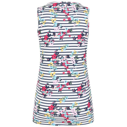 Sweet Pea - Back - Lazy Jacks Womens-Ladies Floral Stripes Vest Top