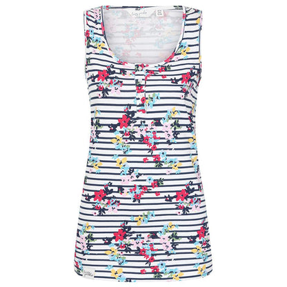 Sweet Pea - Front - Lazy Jacks Womens-Ladies Floral Stripes Vest Top