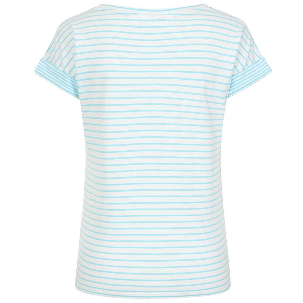 Spearmint - Back - Lazy Jacks Womens-Ladies Striped Roll Sleeve T-Shirt