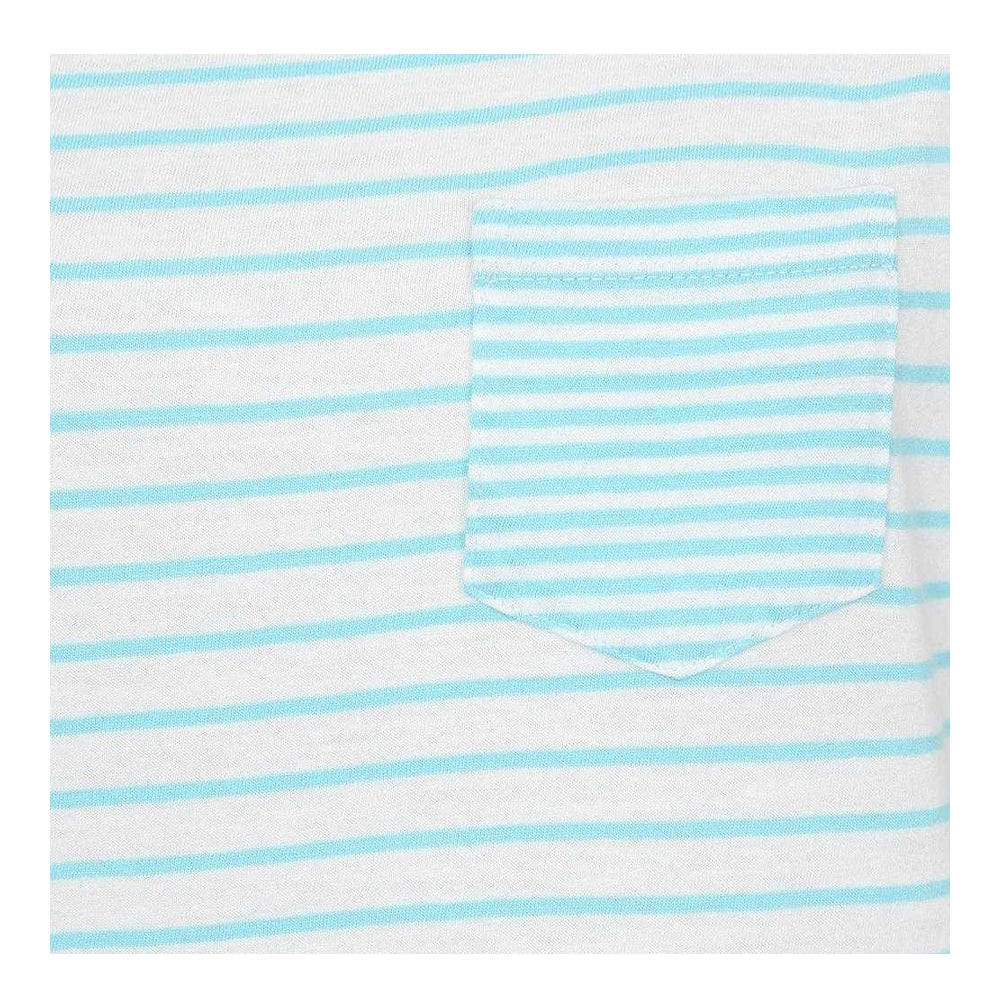 Spearmint - Side - Lazy Jacks Womens-Ladies Striped Roll Sleeve T-Shirt