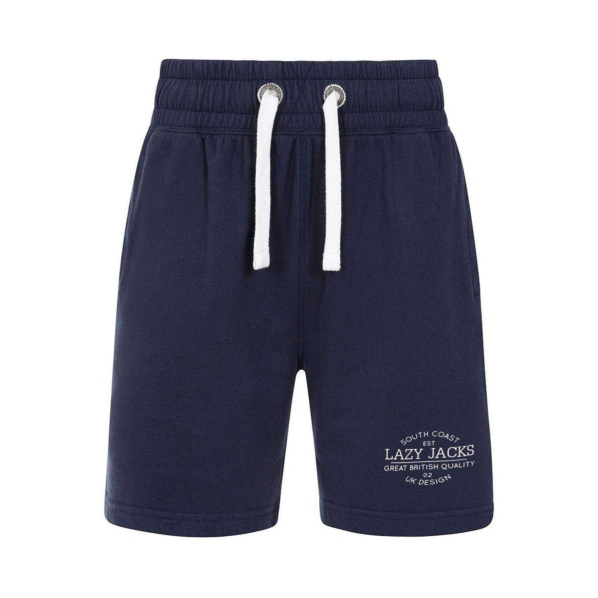 Marine - Front - Lazy Jacks Mens Heavyweight Jersey Shorts