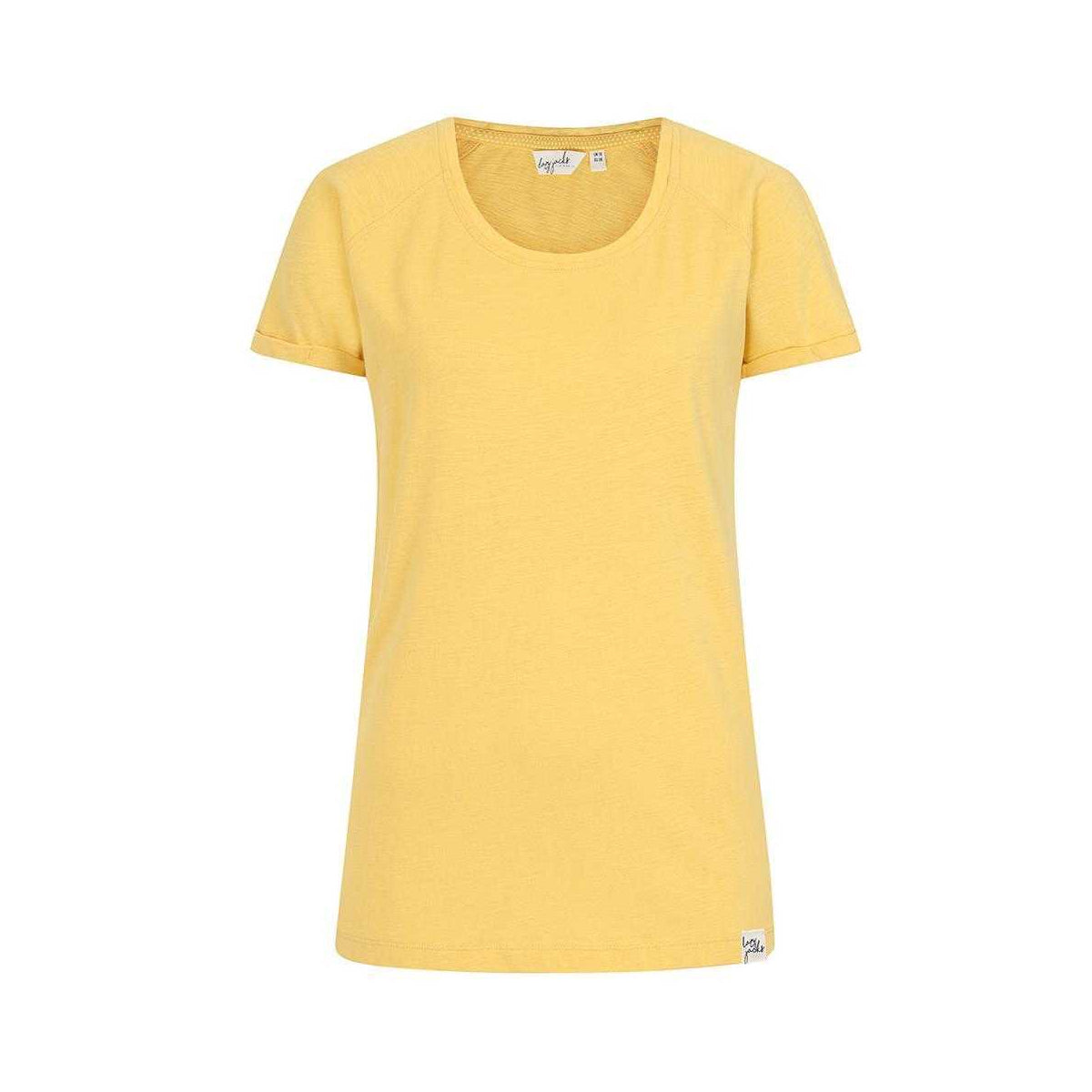 Lemon - Front - Lazy Jacks Womens-Ladies Plain Roll Sleeve T-Shirt