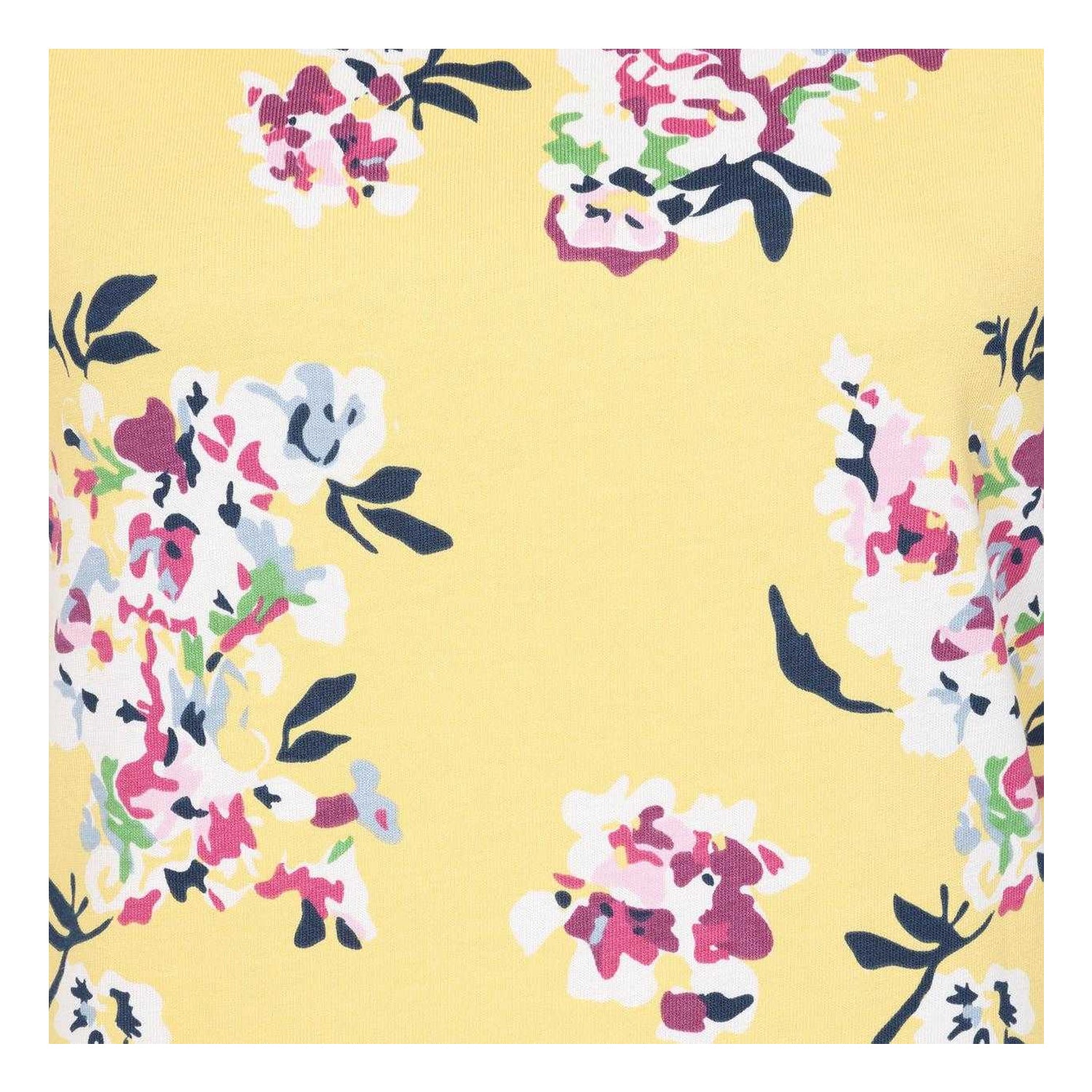 Yellow - Side - Lazy Jacks Womens-Ladies Wild Flowers Shirt Dress