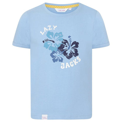 Sky - Front - Lazy Jacks Girls Flowers T-Shirt