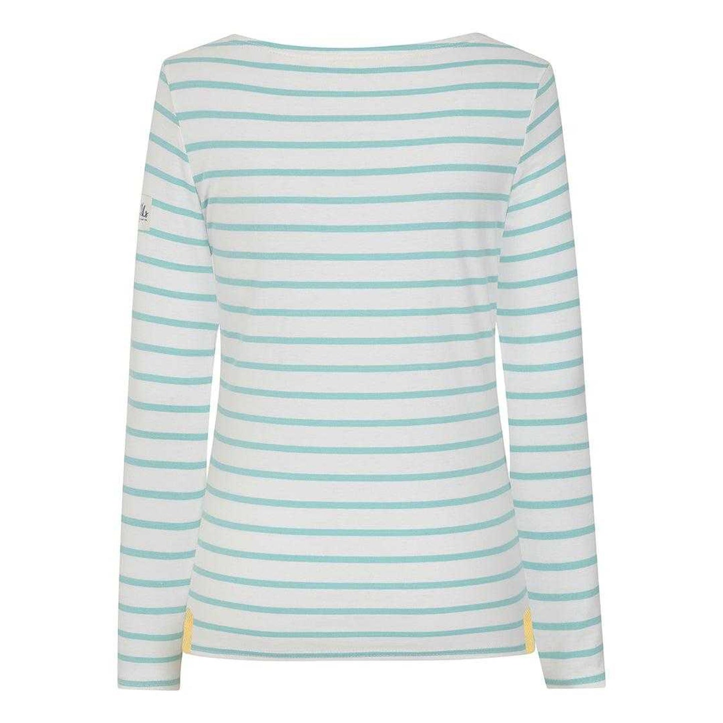 Peppermint - Back - Lazy Jacks Womens-Ladies Breton Contrast Striped Long-Sleeved T-Shirt