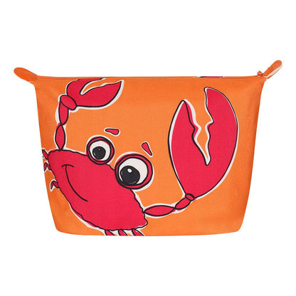 Orange - Back - Lazy Jacks Crab Toiletry Bag (Pack of 2)