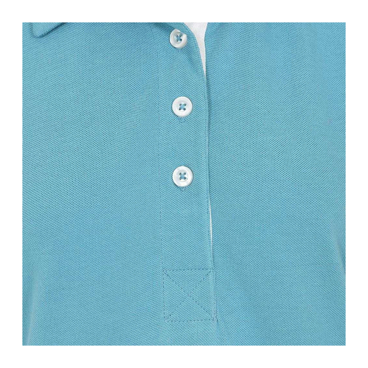 Spearmint - Side - Lazy Jacks Womens-Ladies Contrast Detail Polo Shirt