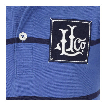 Bright Blue - Side - Lazy Jacks Boys Broad Stripe Polo Shirt
