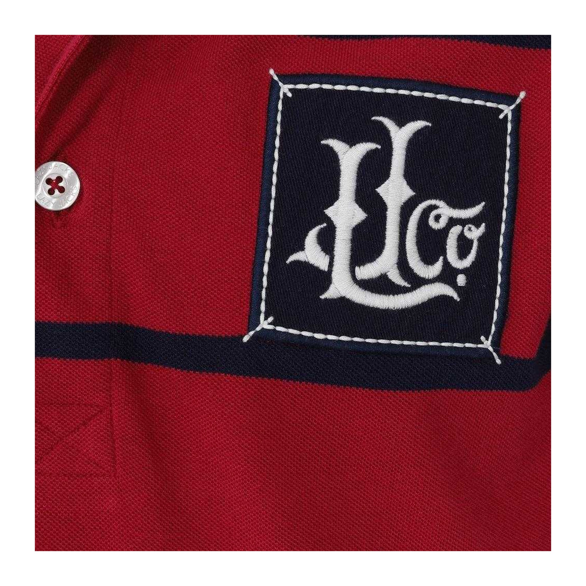 Crimson - Side - Lazy Jacks Boys Broad Stripe Polo Shirt