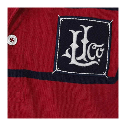 Crimson - Side - Lazy Jacks Boys Broad Stripe Polo Shirt