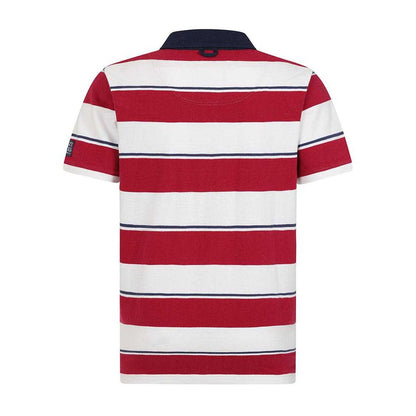 Rouge - Back - Lazy Jacks Mens Striped Short-Sleeved Rugby Polo Shirt