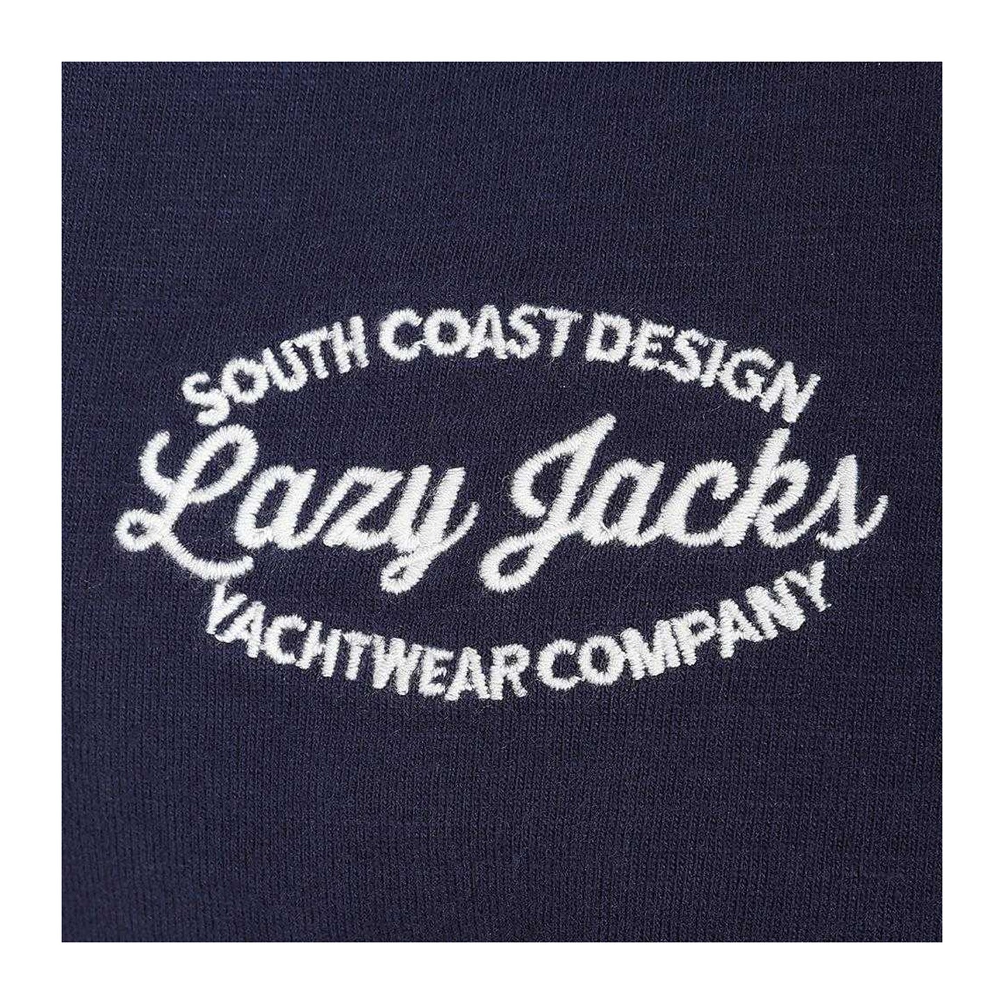Marine - Side - Lazy Jacks Boys Back Print Short-Sleeved Rugby Polo Shirt