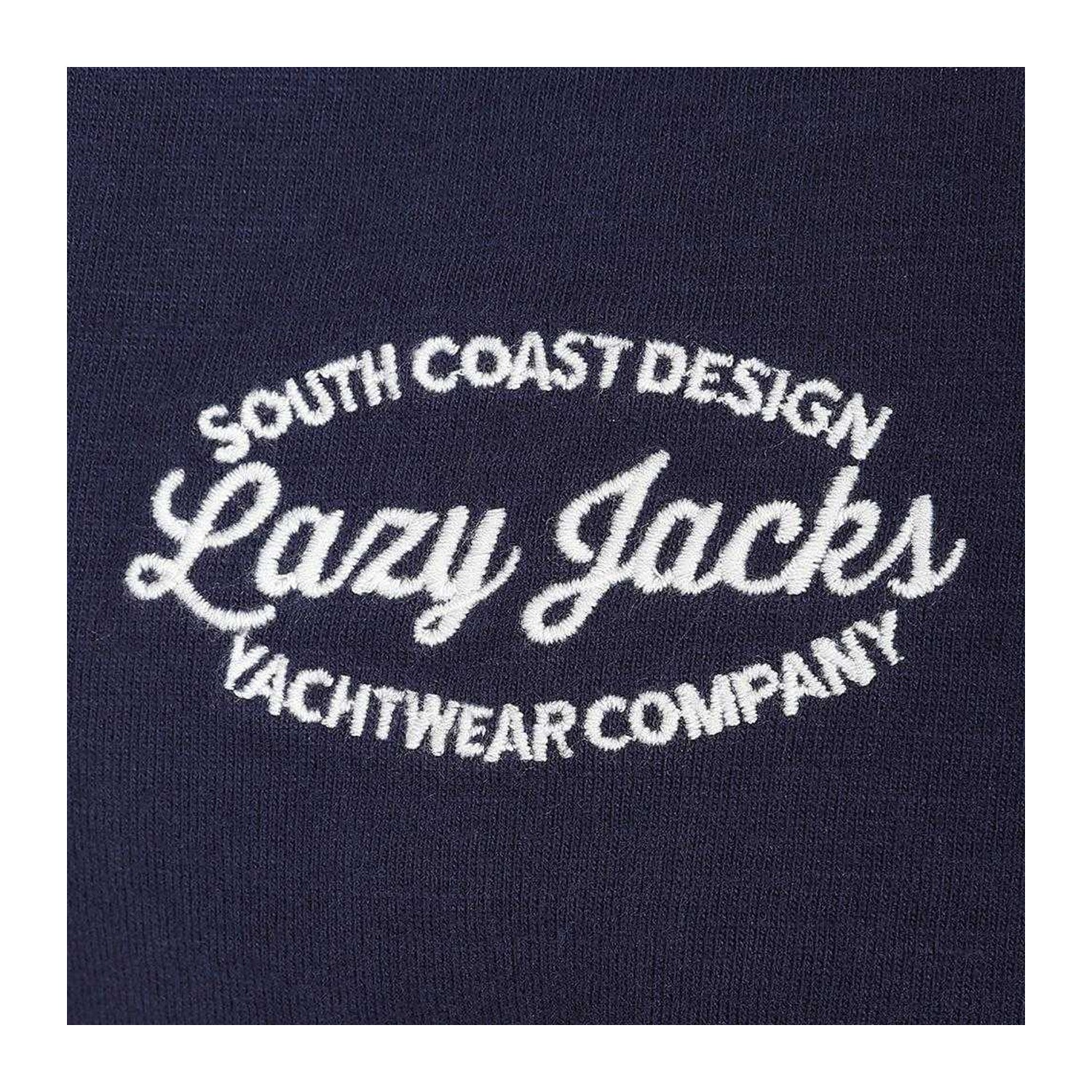 Marine - Side - Lazy Jacks Boys Back Print Short-Sleeved Rugby Polo Shirt