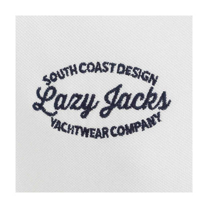 White - Side - Lazy Jacks Boys Back Print Short-Sleeved Rugby Polo Shirt