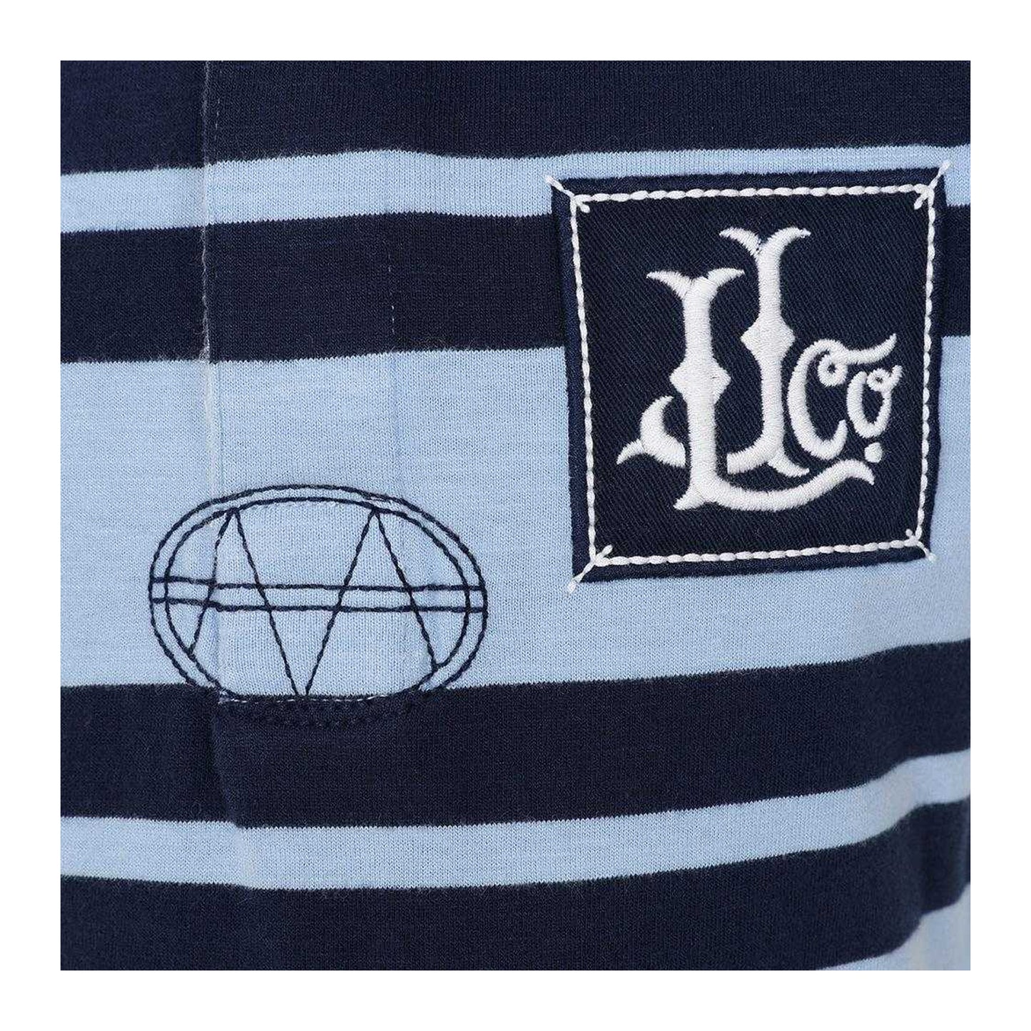 Sky - Side - Lazy Jacks Boys Double Stripe Short-Sleeved Rugby Polo Shirt