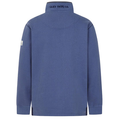 Denim - Side - Lazy Jacks Mens Quarter Zip Sweatshirt