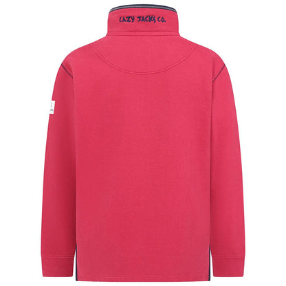Rouge - Side - Lazy Jacks Mens Quarter Zip Sweatshirt