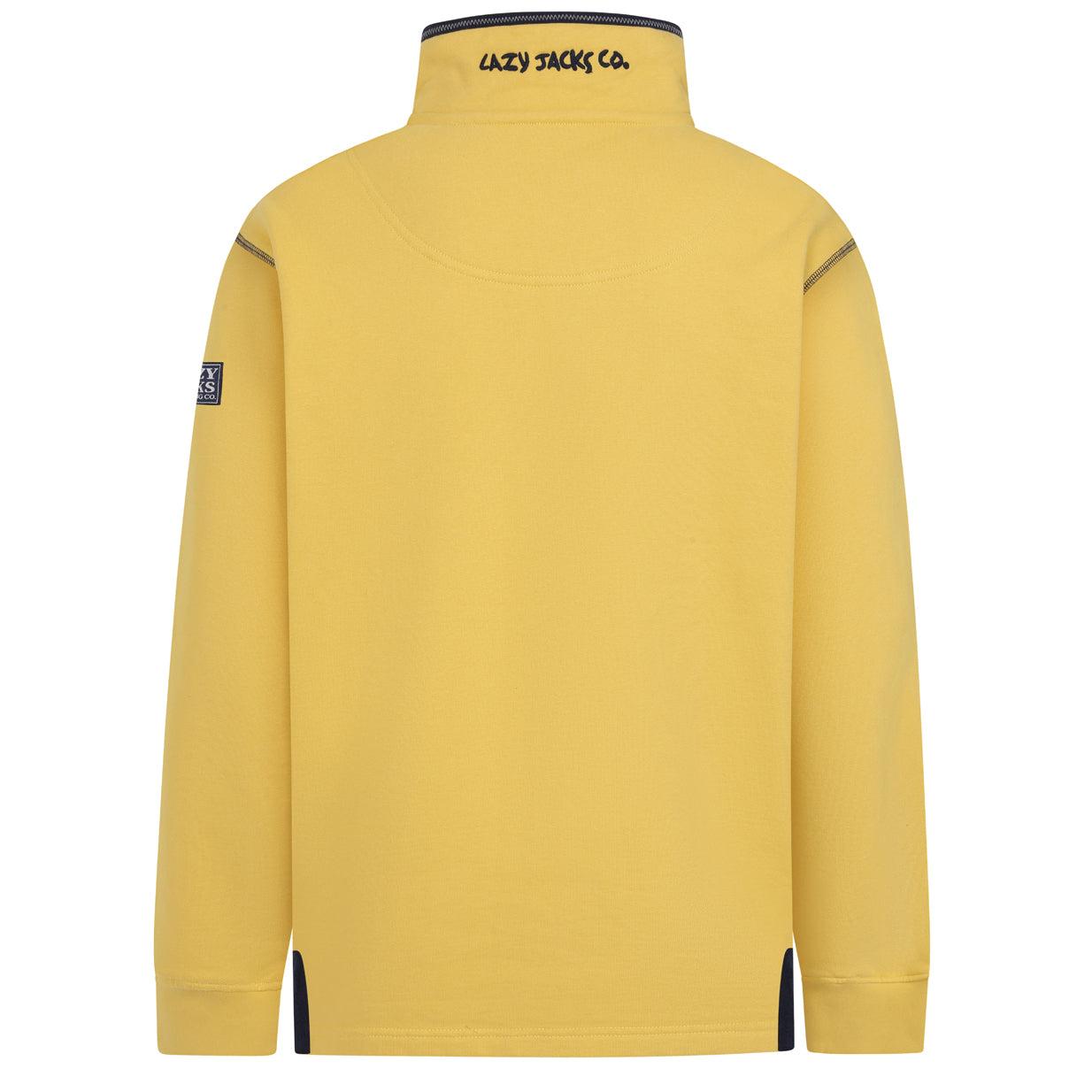 Lemon - Side - Lazy Jacks Mens Quarter Zip Sweatshirt