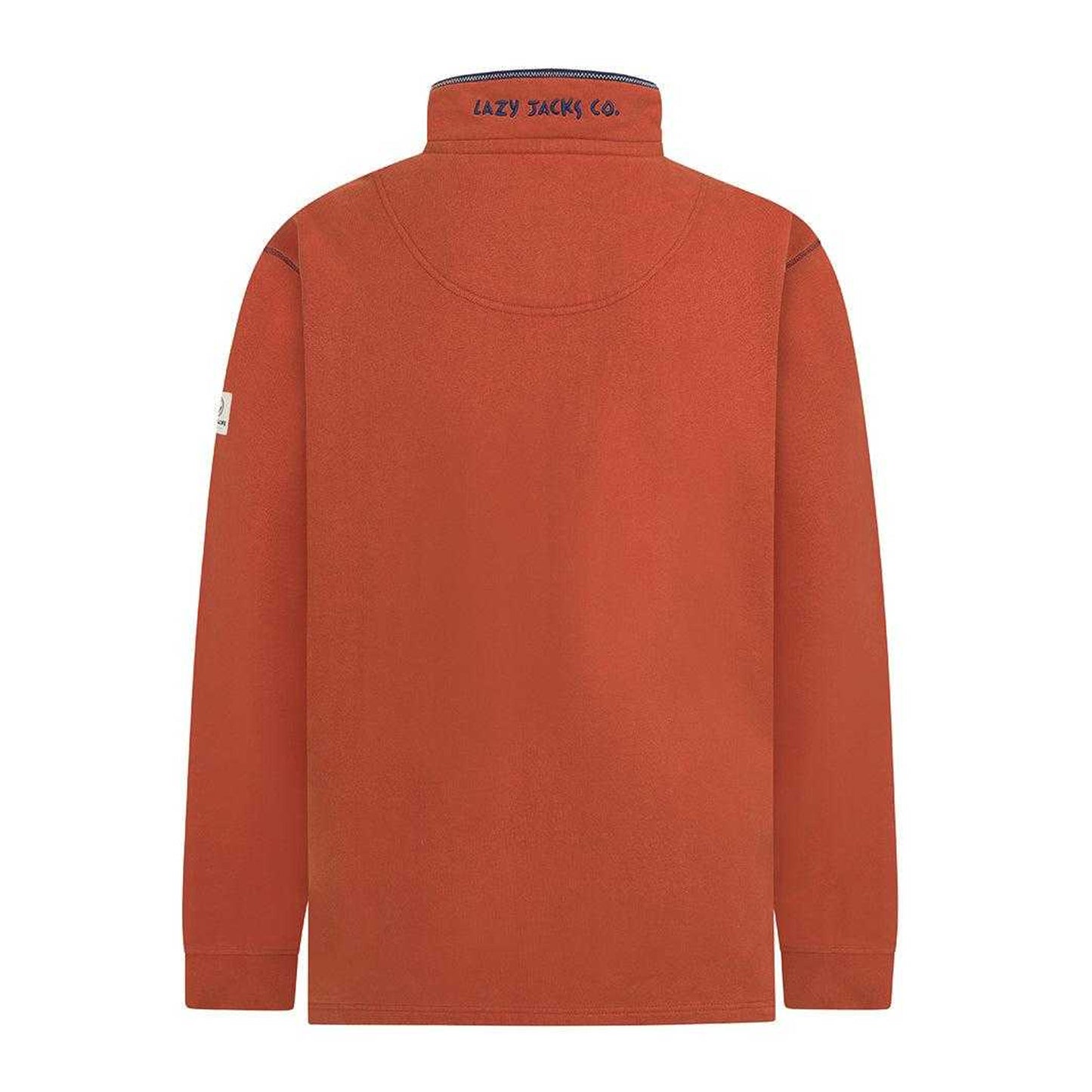 Orange - Back - Lazy Jacks Mens Quarter Zip Sweatshirt