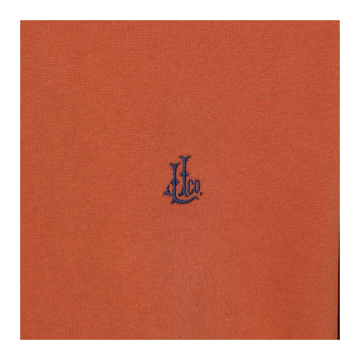 Orange - Side - Lazy Jacks Mens Quarter Zip Sweatshirt