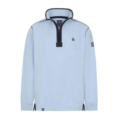 Sky - Front - Lazy Jacks Mens Quarter Zip Sweatshirt