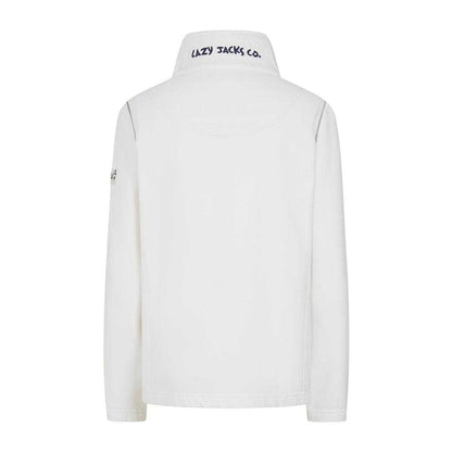 White - Back - Lazy Jacks Womens-Ladies Full Zip Jacket