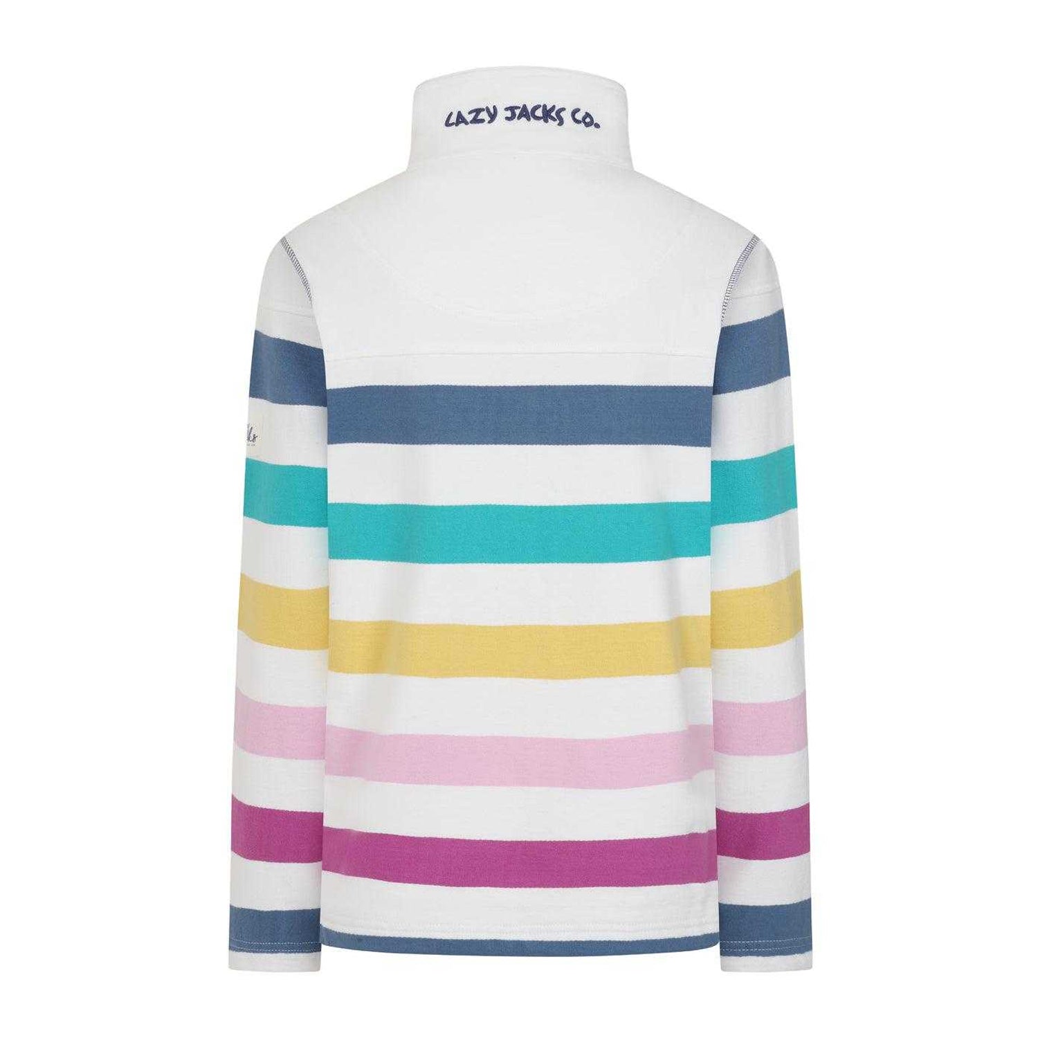 Multicoloured - Back - Lazy Jacks Womens-Ladies Full Zip Sweatshirt