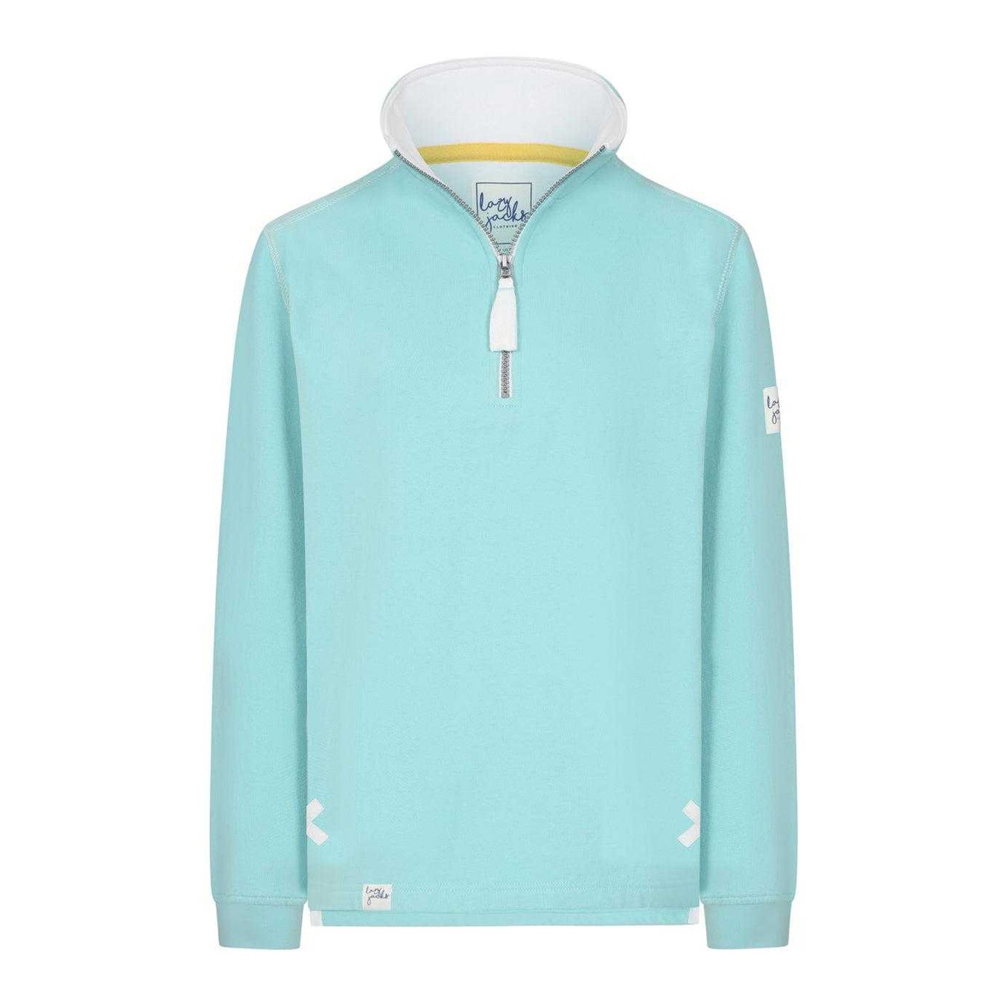 Peppermint - Front - Lazy Jacks Womens-Ladies Quarter Zip Sweatshirt