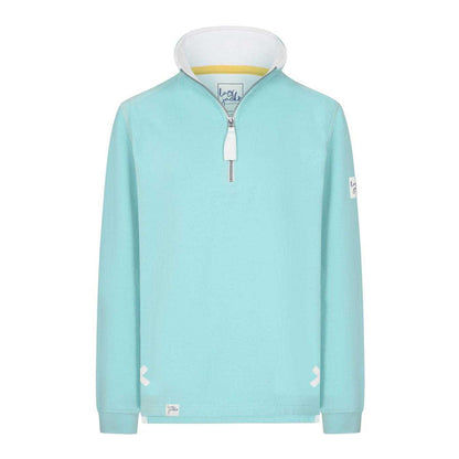 Peppermint - Front - Lazy Jacks Womens-Ladies Quarter Zip Sweatshirt