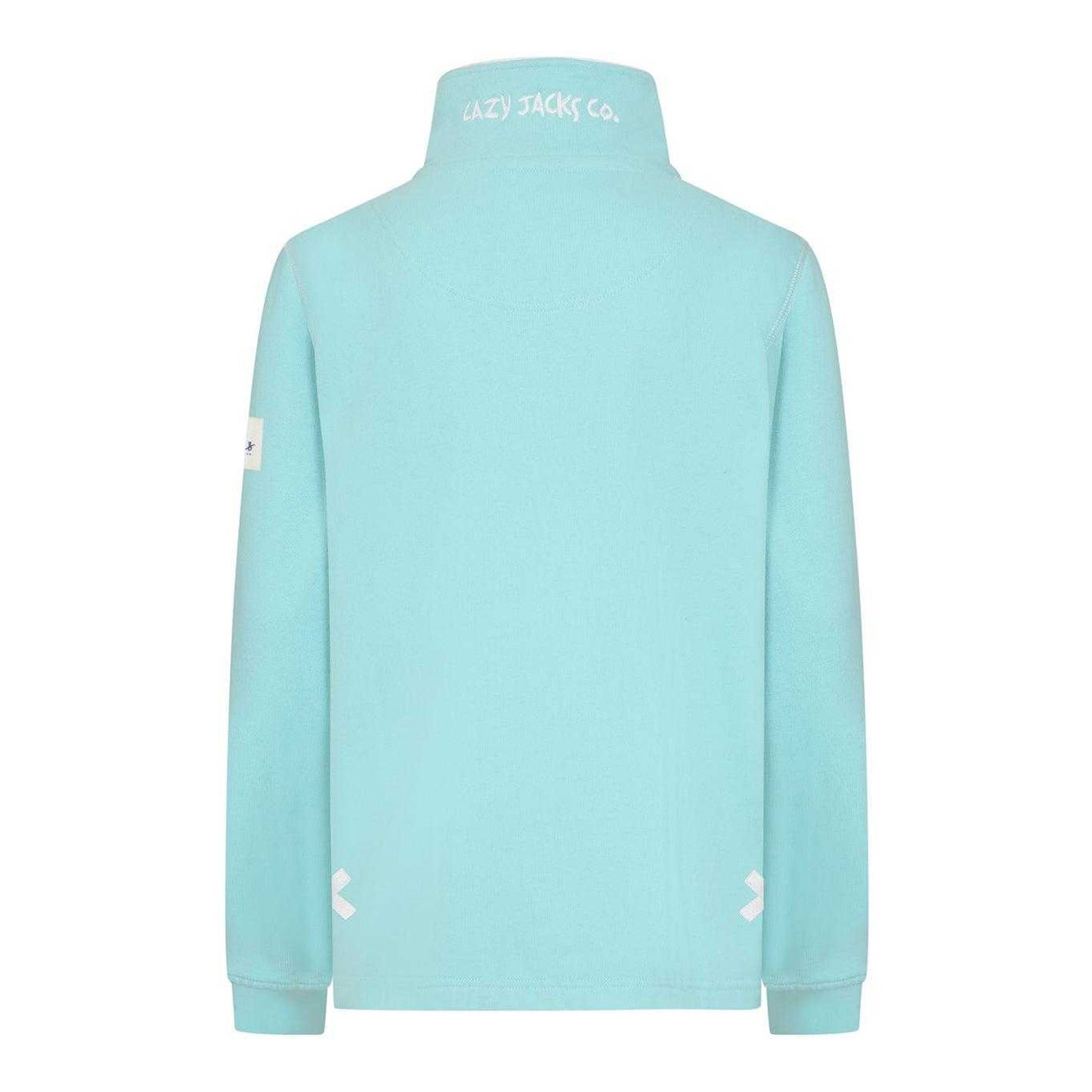 Peppermint - Back - Lazy Jacks Womens-Ladies Quarter Zip Sweatshirt