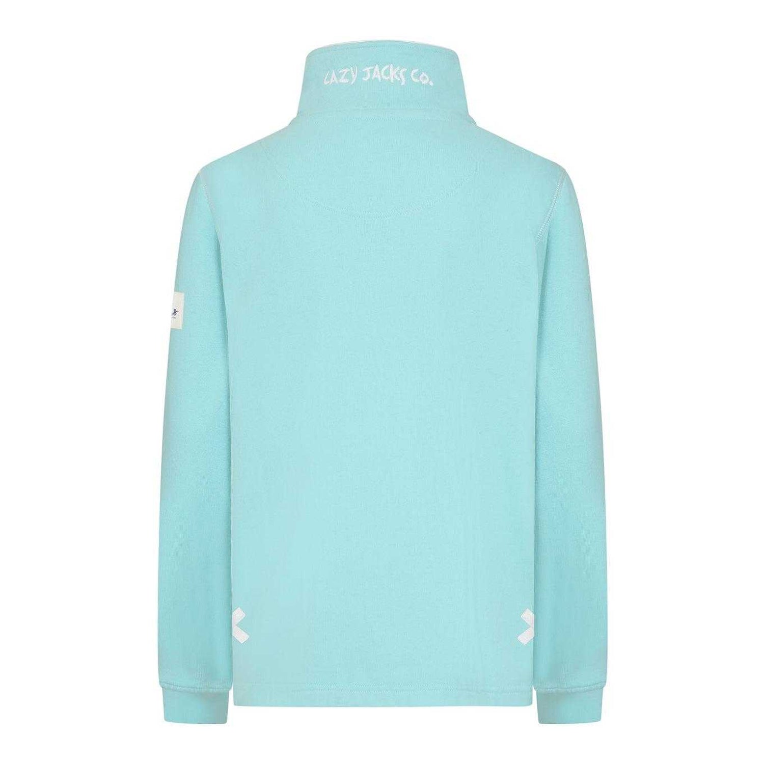 Peppermint - Back - Lazy Jacks Womens-Ladies Quarter Zip Sweatshirt