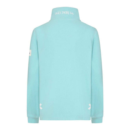 Peppermint - Back - Lazy Jacks Womens-Ladies Quarter Zip Sweatshirt