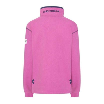 Raspberry - Back - Lazy Jacks Womens-Ladies Quarter Zip Sweatshirt