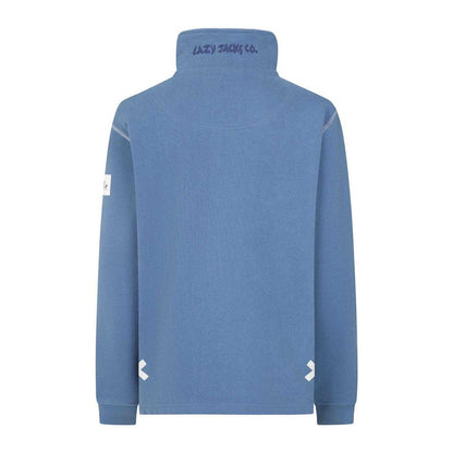 Blue - Back - Lazy Jacks Womens-Ladies Quarter Zip Sweatshirt