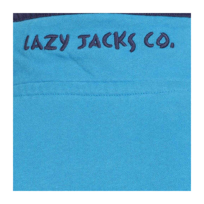 Turquoise - Side - Lazy Jacks Womens-Ladies Quarter Zip Sweatshirt