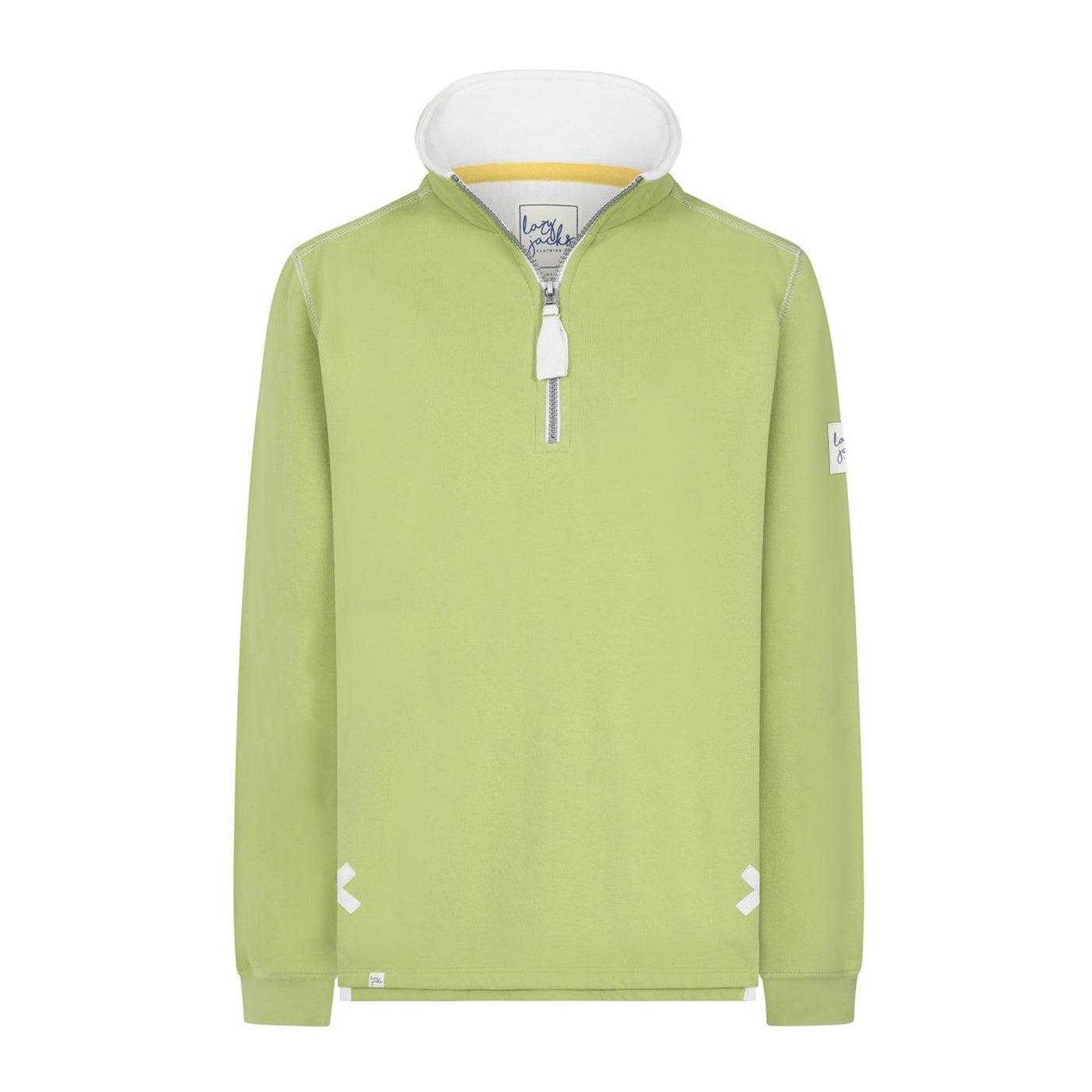Lime - Front - Lazy Jacks Womens-Ladies Quarter Zip Sweatshirt