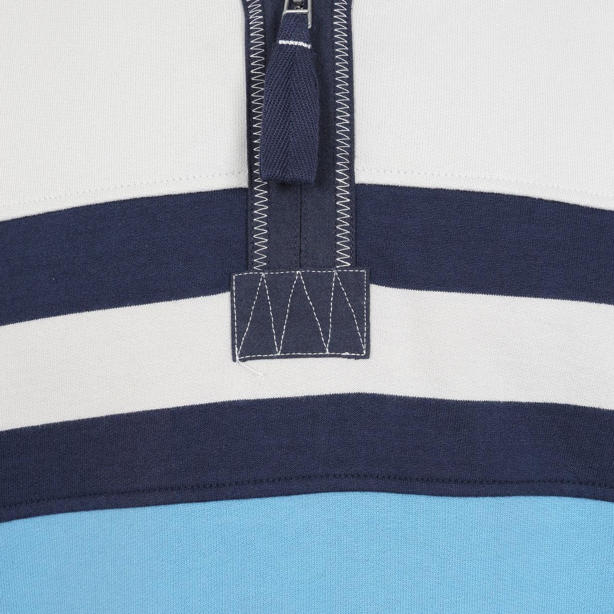 Ocean - Back - Lazy Jacks Mens Quarter Zip Sweatshirt