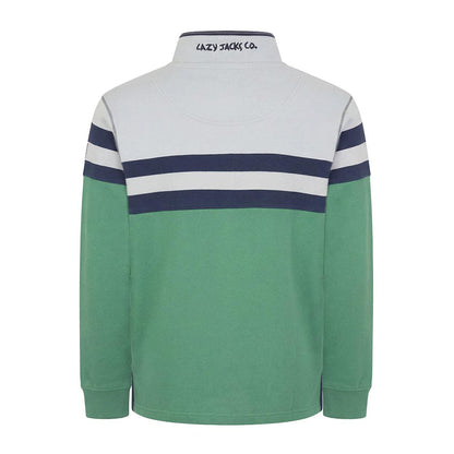 Seaweed - Back - Lazy Jacks Mens Quarter Zip Sweatshirt