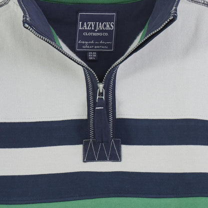 Seaweed - Side - Lazy Jacks Mens Quarter Zip Sweatshirt